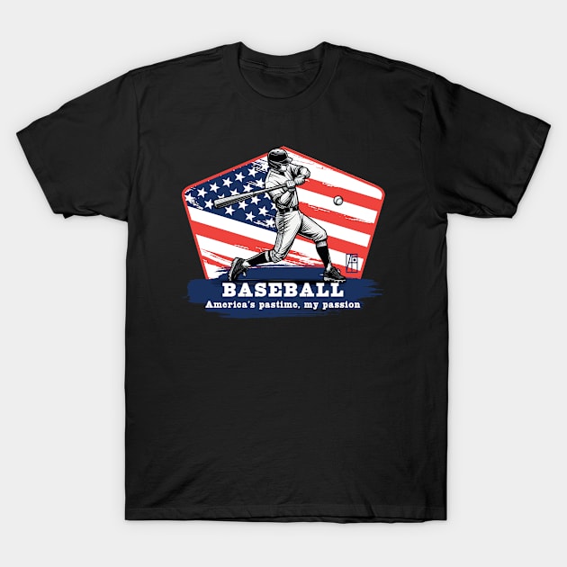 USA - American BASEBALL - Baseball: America's pastime, my passion - color T-Shirt by ArtProjectShop